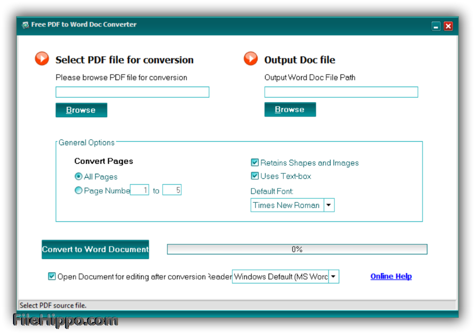 Convert pdf to editable word document